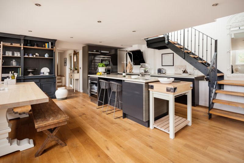 Modern Kitchen with Wood Flooring